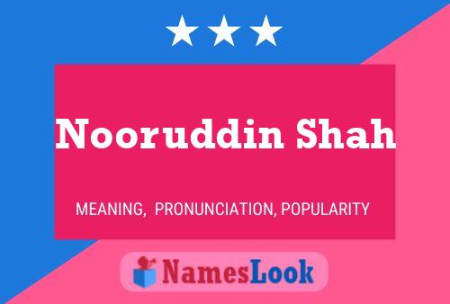 Nooruddin Shah Name Poster