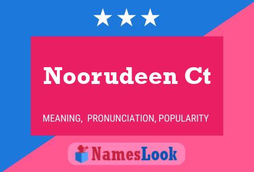 Noorudeen Ct Name Poster