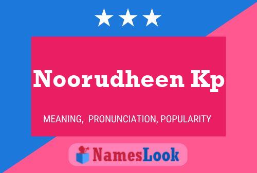 Noorudheen Kp Name Poster