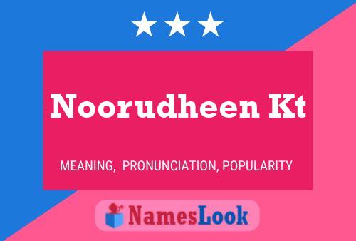 Noorudheen Kt Name Poster