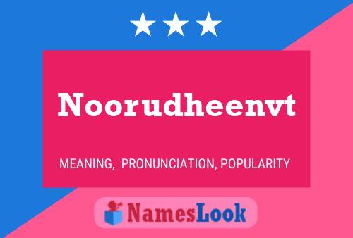 Noorudheenvt Name Poster