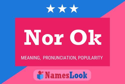 Nor Ok Name Poster