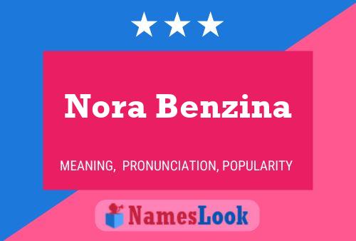 Nora Benzina Name Poster