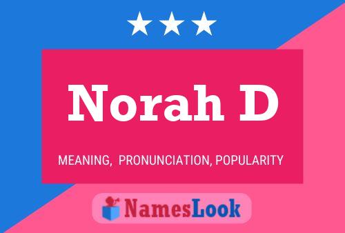 Norah D Name Poster