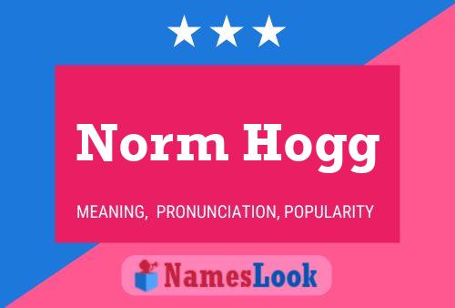 Norm Hogg Name Poster