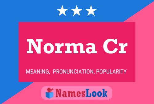 Norma Cr Name Poster