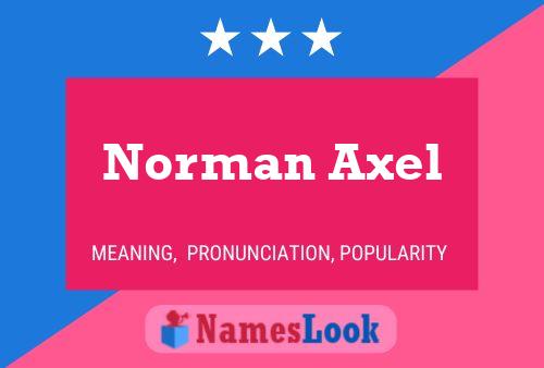 Norman Axel Name Poster