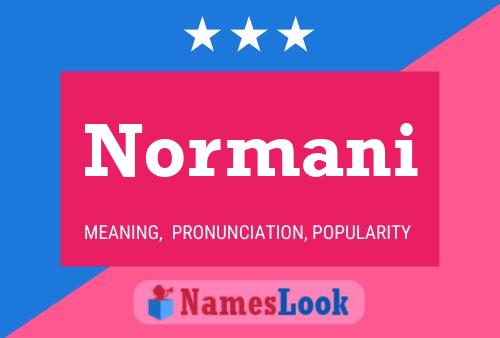 Normani Name Poster