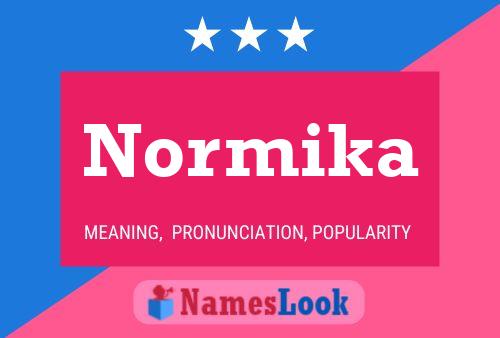 Normika Name Poster