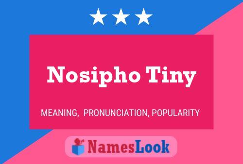 Nosipho Tiny Name Poster