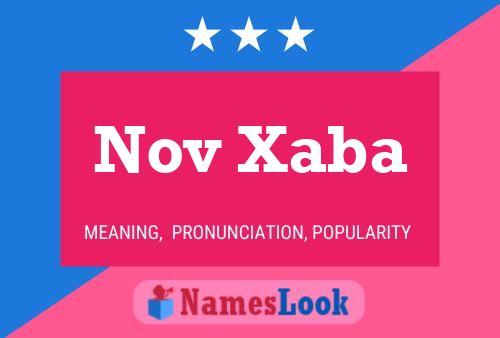 Nov Xaba Name Poster