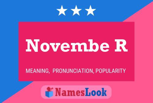 Novembe R Name Poster