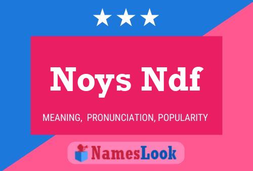 Noys Ndf Name Poster