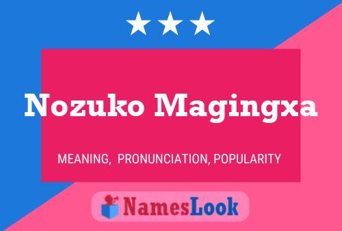 Nozuko Magingxa Name Poster