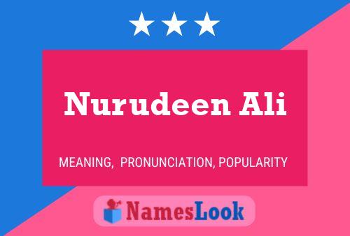 Nurudeen Ali Name Poster