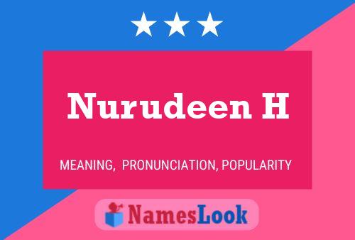 Nurudeen H Name Poster