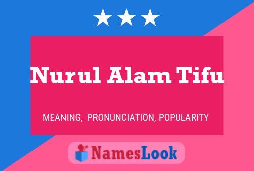 Nurul Alam Tifu Name Poster