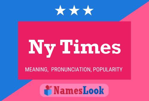 Ny Times Name Poster