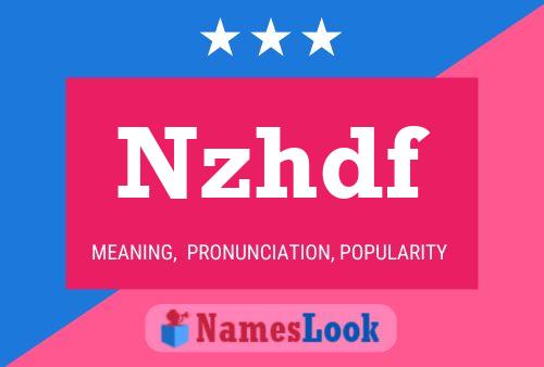 Nzhdf Name Poster