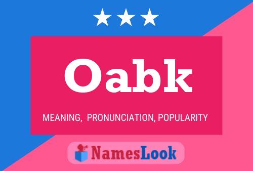 Oabk Name Poster