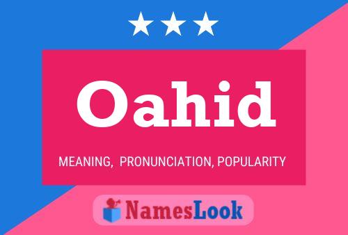 Oahid Name Poster