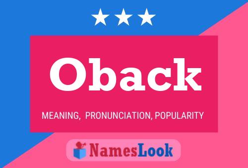 Oback Name Poster