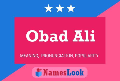 Obad Ali Name Poster