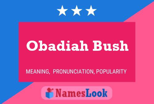 Obadiah Bush Name Poster