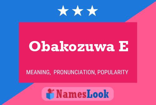 Obakozuwa E Name Poster