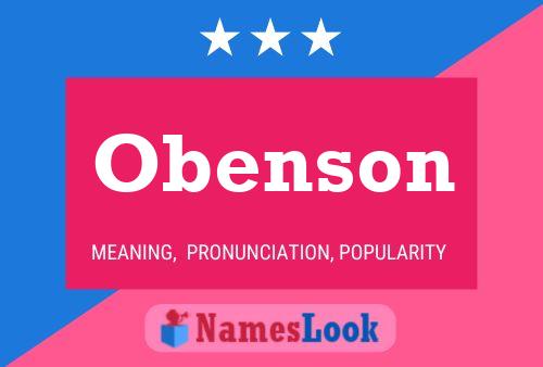 Obenson Name Poster