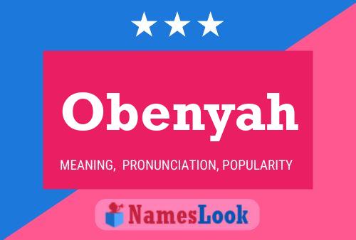 Obenyah Name Poster