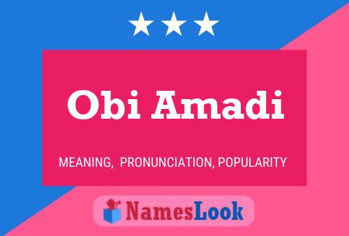 Obi Amadi Name Poster