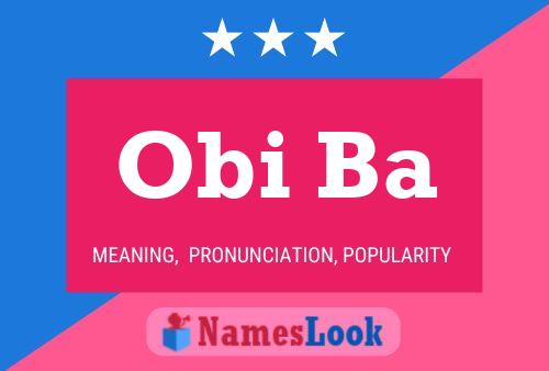 Obi Ba Name Poster