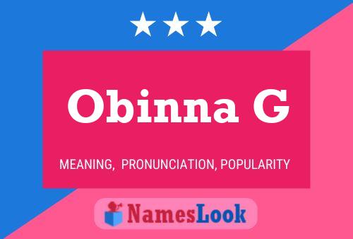 Obinna G Name Poster