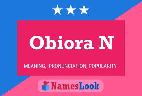 Obiora N Name Poster