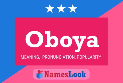 Oboya Name Poster