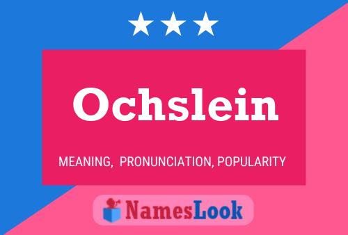 Ochslein Name Poster