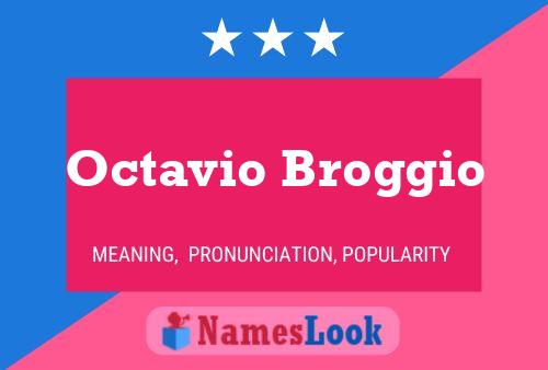 Octavio Broggio Name Poster