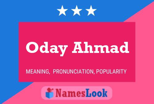 Oday Ahmad Name Poster