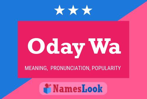 Oday Wa Name Poster