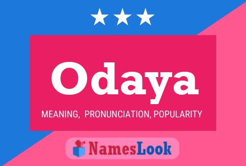 Odaya Name Poster