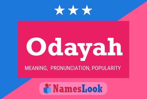 Odayah Name Poster