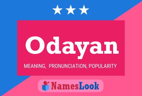 Odayan Name Poster