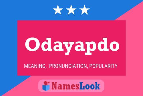 Odayapdo Name Poster