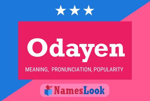 Odayen Name Poster