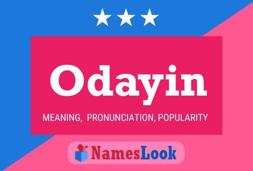 Odayin Name Poster