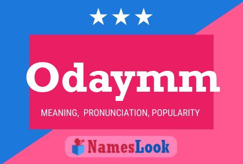 Odaymm Name Poster