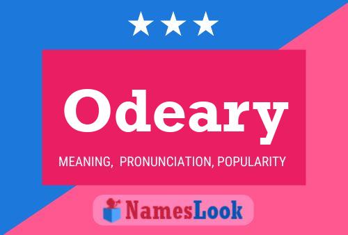 Odeary Name Poster