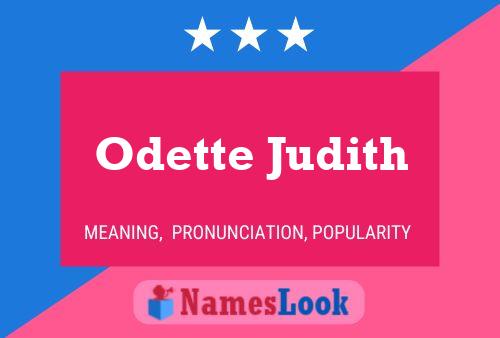 Odette Judith Name Poster