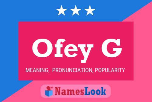 Ofey G Name Poster